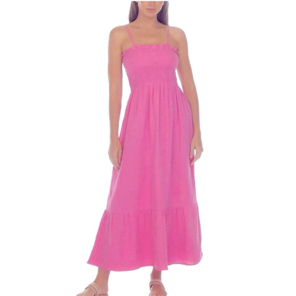 Raviya Women's Cotton Maxi Dress Cover-Up, Pink